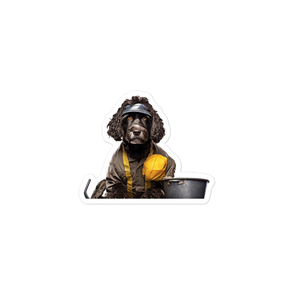 Portuguese Water Janitor Sticker - Stickerfy.ai