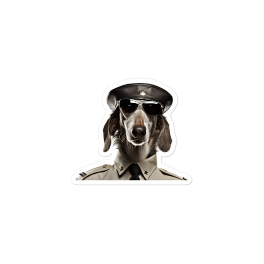 Saluki Security Officer Sticker - Stickerfy.ai