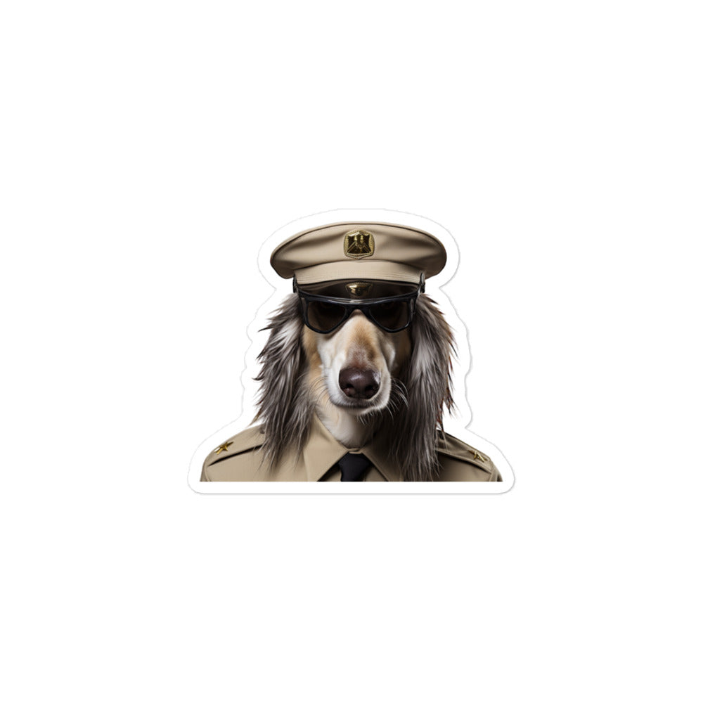 Saluki Security Officer Sticker - Stickerfy.ai