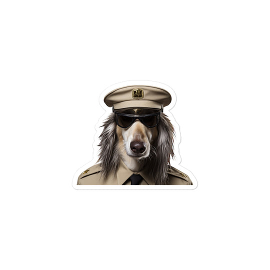 Saluki Security Officer Sticker - Stickerfy.ai