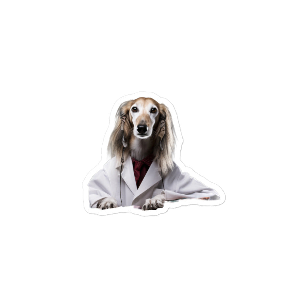 Saluki Pharmacist Sticker - Stickerfy.ai