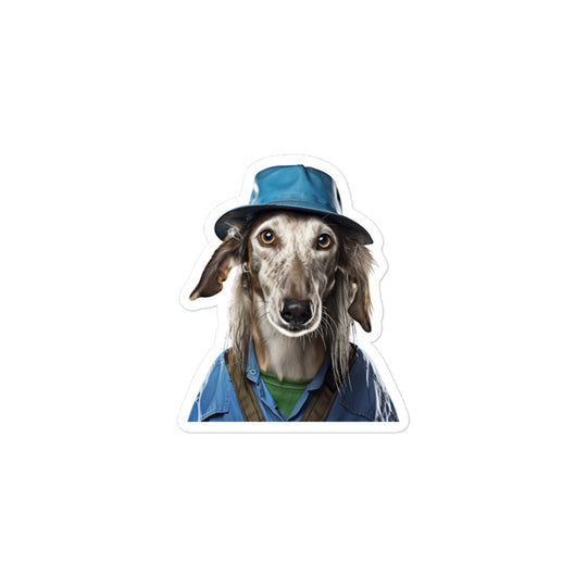 Saluki Janitor Sticker - Stickerfy.ai