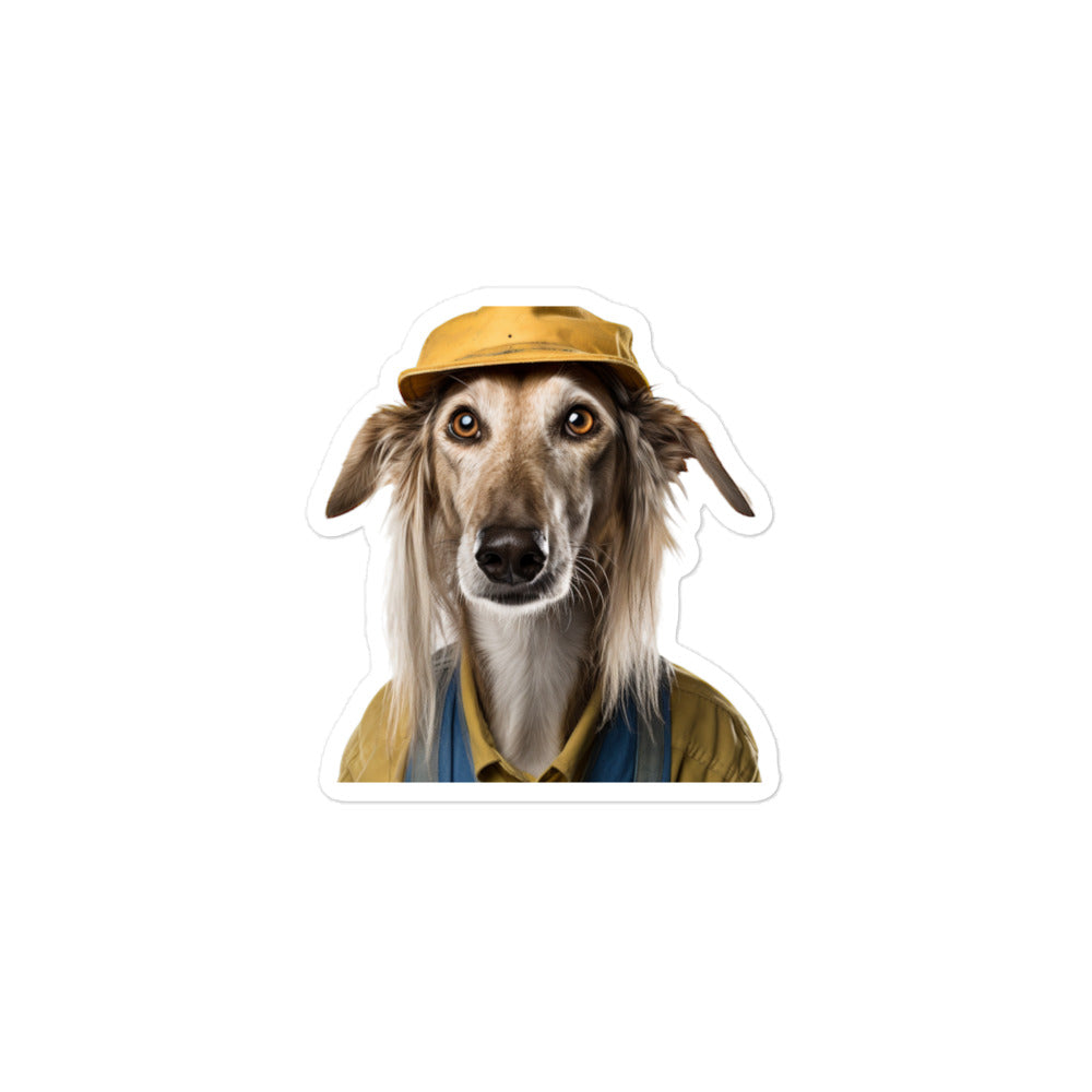 Saluki Janitor Sticker - Stickerfy.ai