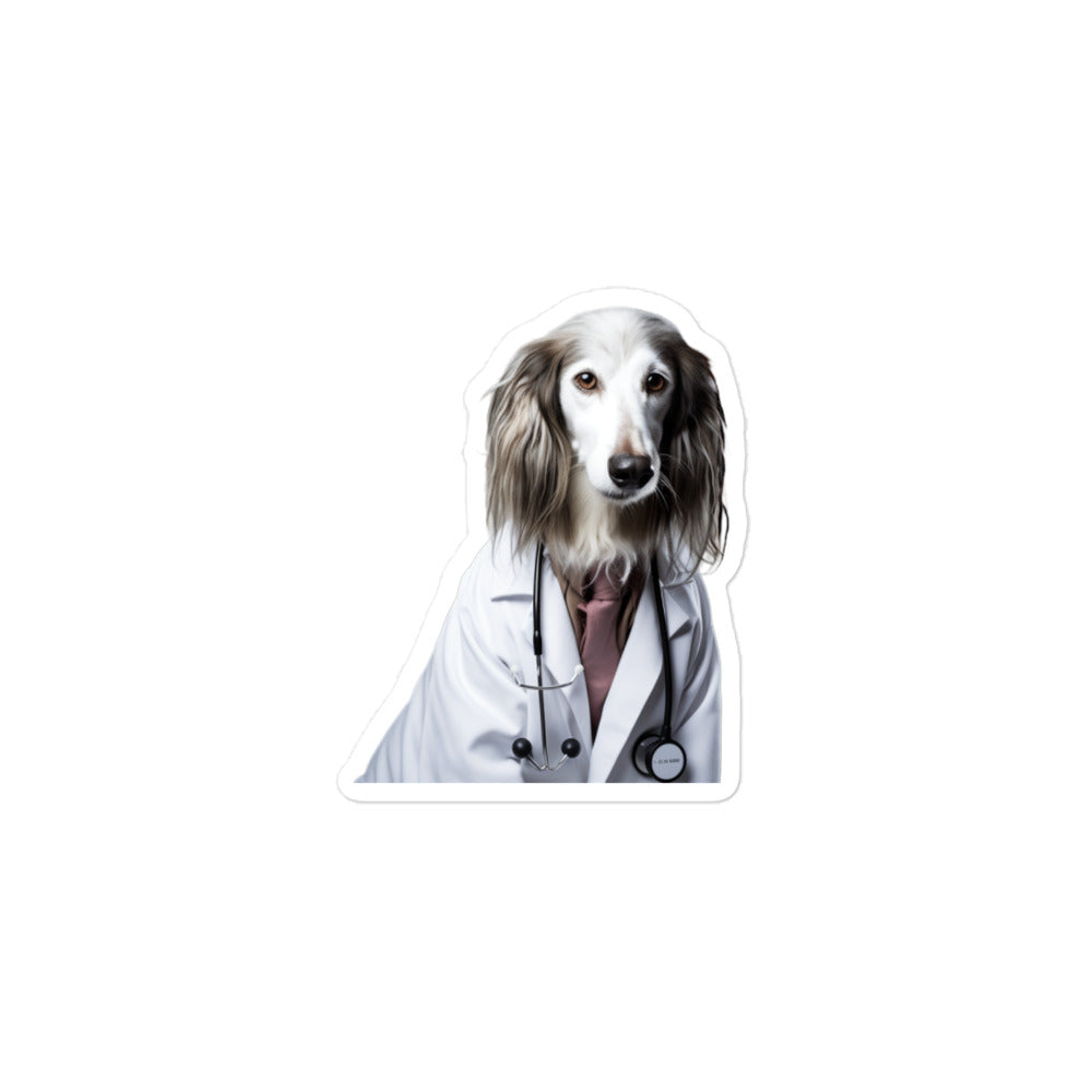 Saluki Doctor Sticker - Stickerfy.ai