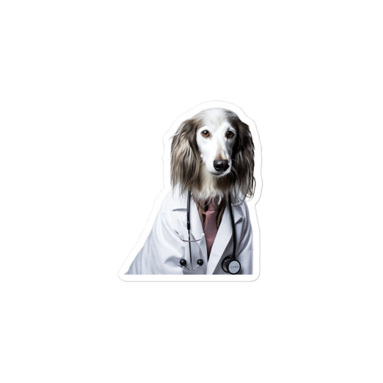 Saluki Doctor Sticker - Stickerfy.ai