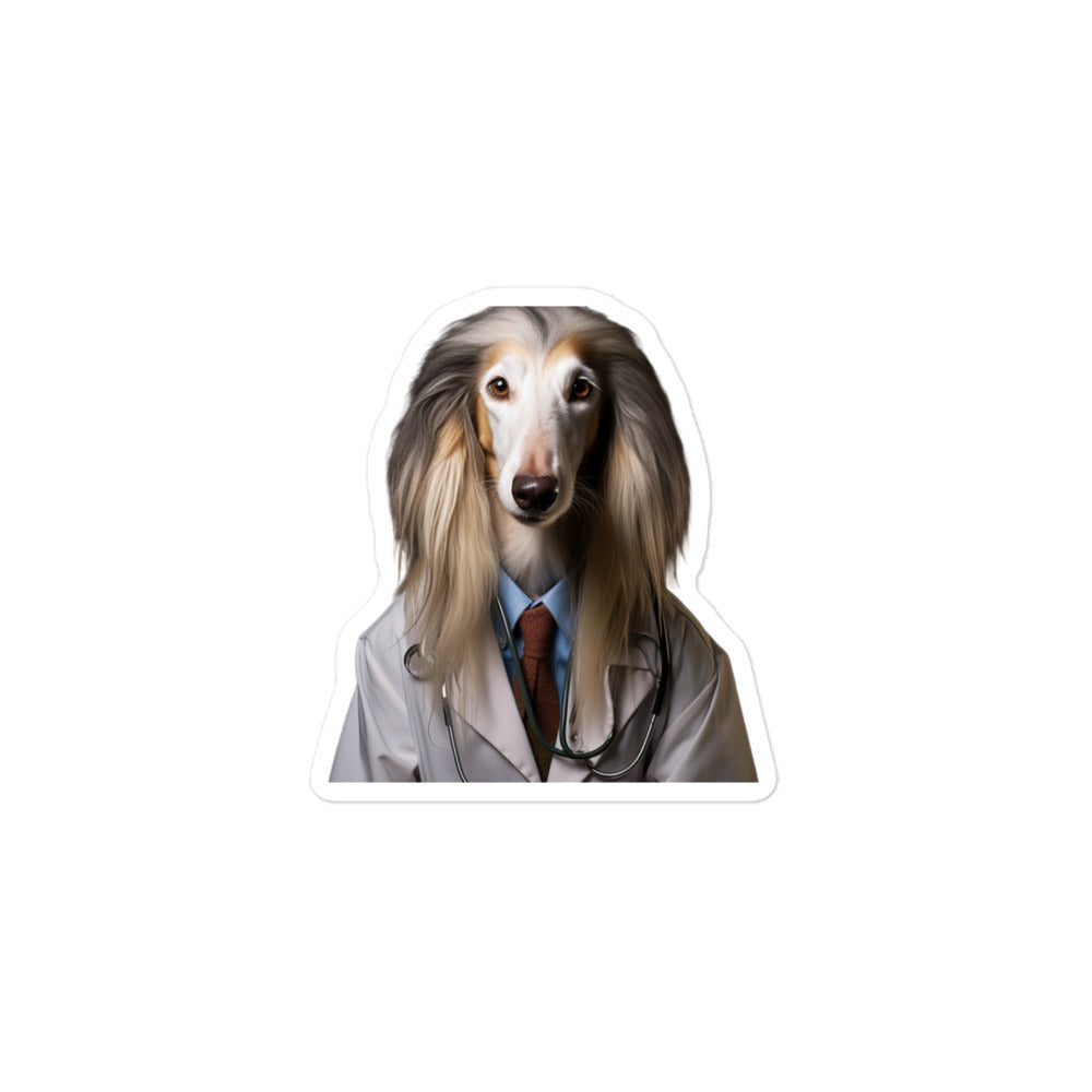 Saluki Doctor Sticker - Stickerfy.ai