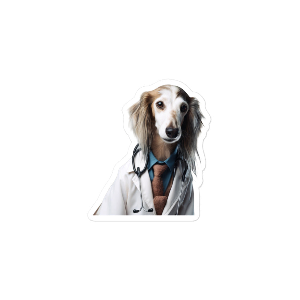 Saluki Doctor Sticker - Stickerfy.ai