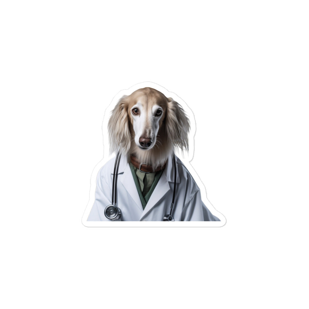 Saluki Doctor Sticker - Stickerfy.ai