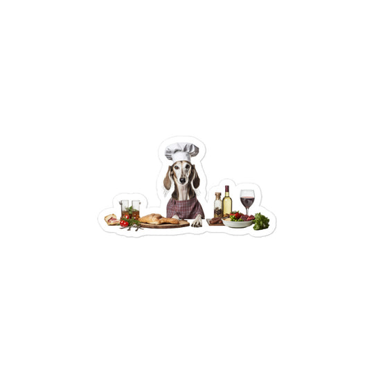 Saluki Chef Sticker - Stickerfy.ai