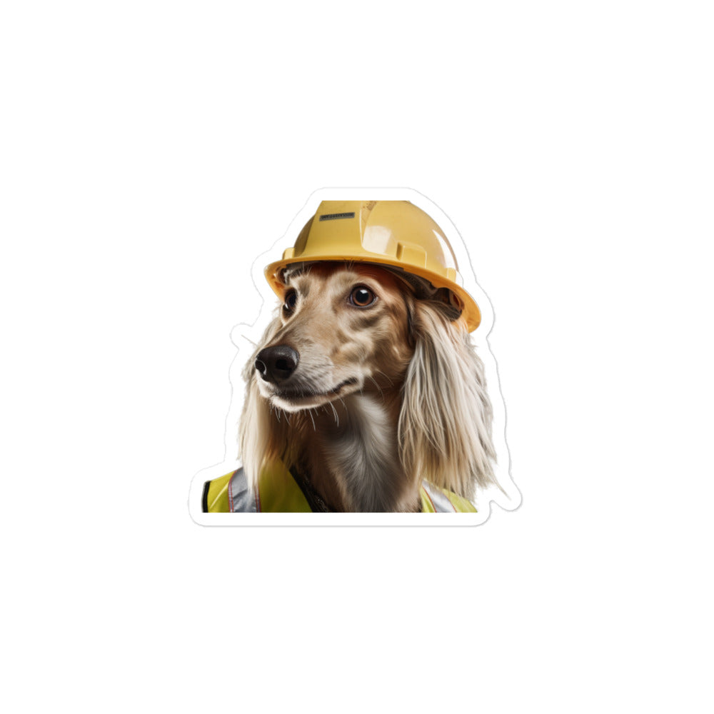 Saluki Contractor Sticker - Stickerfy.ai