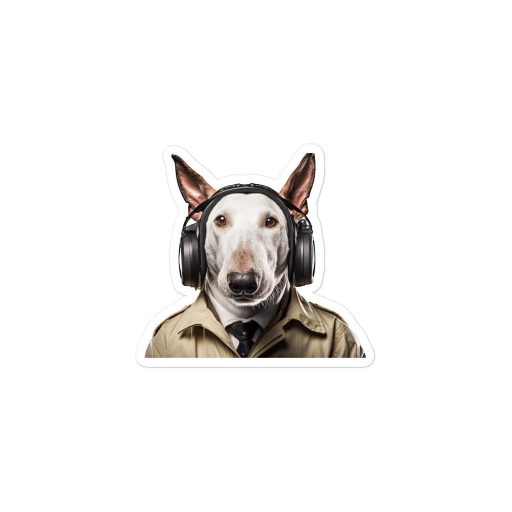 Bull Terrier Transit Operator Sticker - Stickerfy.ai