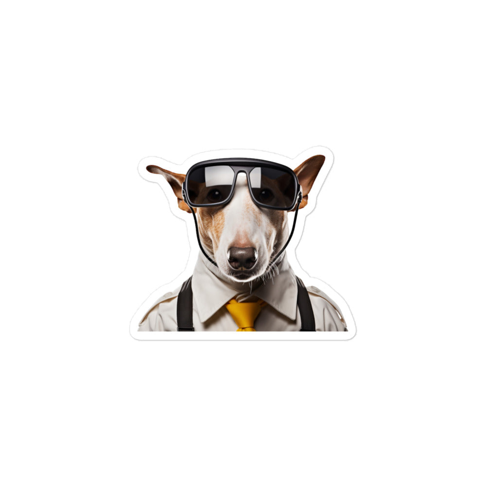 Bull Terrier Transit Operator Sticker - Stickerfy.ai