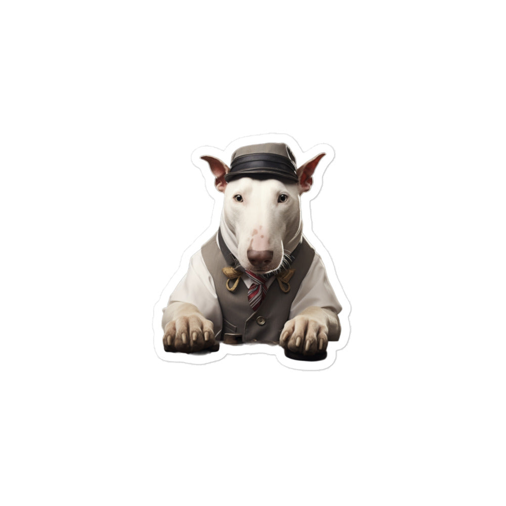 Bull Terrier Transit Operator Sticker - Stickerfy.ai