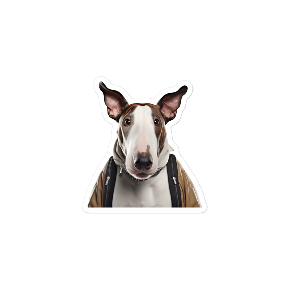 Bull Terrier Student Sticker - Stickerfy.ai