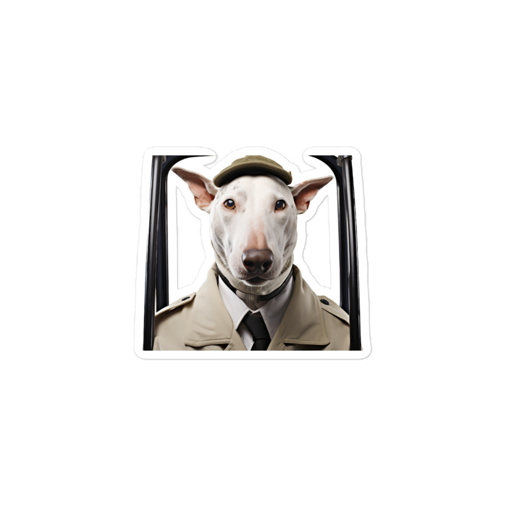 Bull Terrier Transit Operator Sticker - Stickerfy.ai