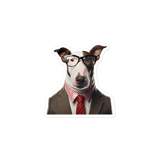 Bull Terrier Student Sticker - Stickerfy.ai