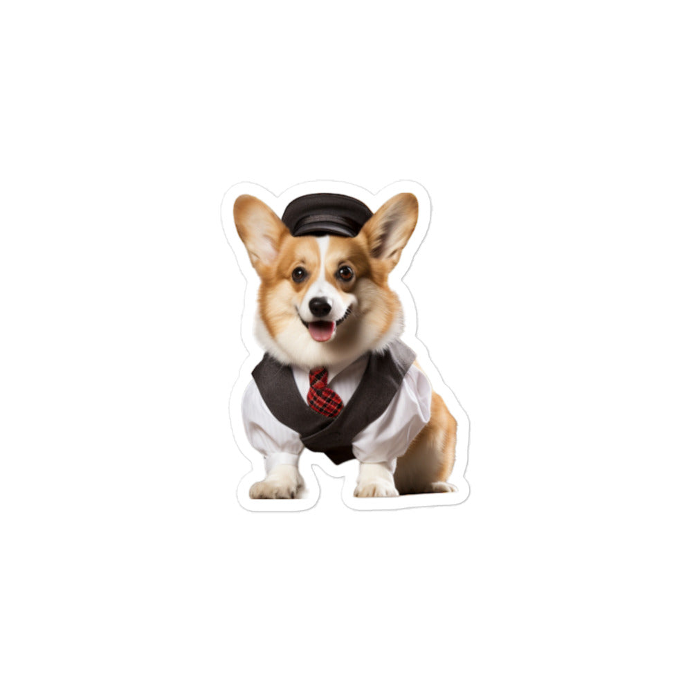 Welsh Corgi Transit Operator Sticker - Stickerfy.ai