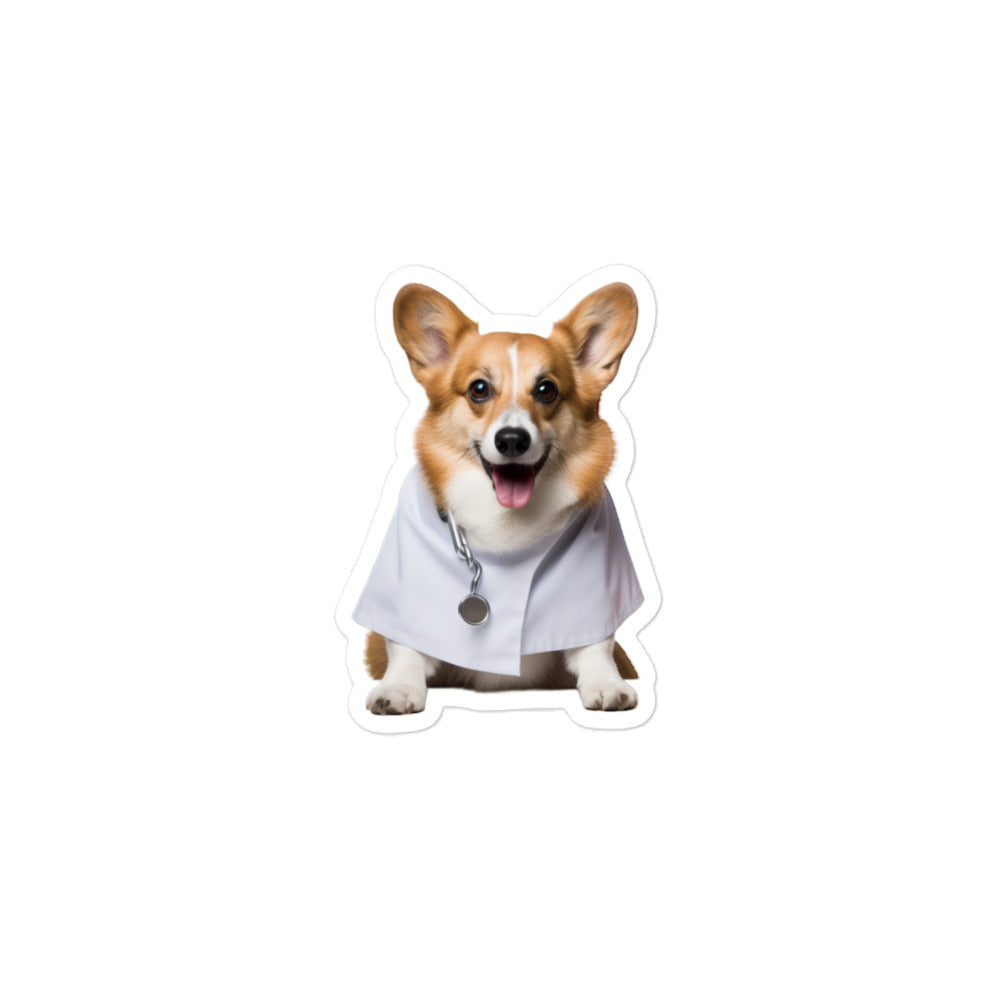 Welsh Corgi Pharmacist Sticker - Stickerfy.ai