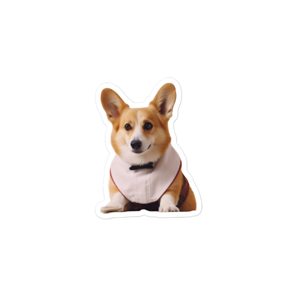 Welsh Corgi Hotel Staff Sticker - Stickerfy.ai