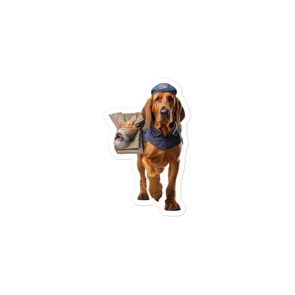 Bloodhound Mail Carrier Sticker - Stickerfy.ai