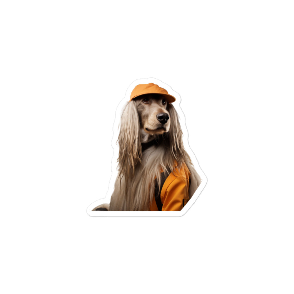 Afghan Hound Transit Operator Sticker - Stickerfy.ai