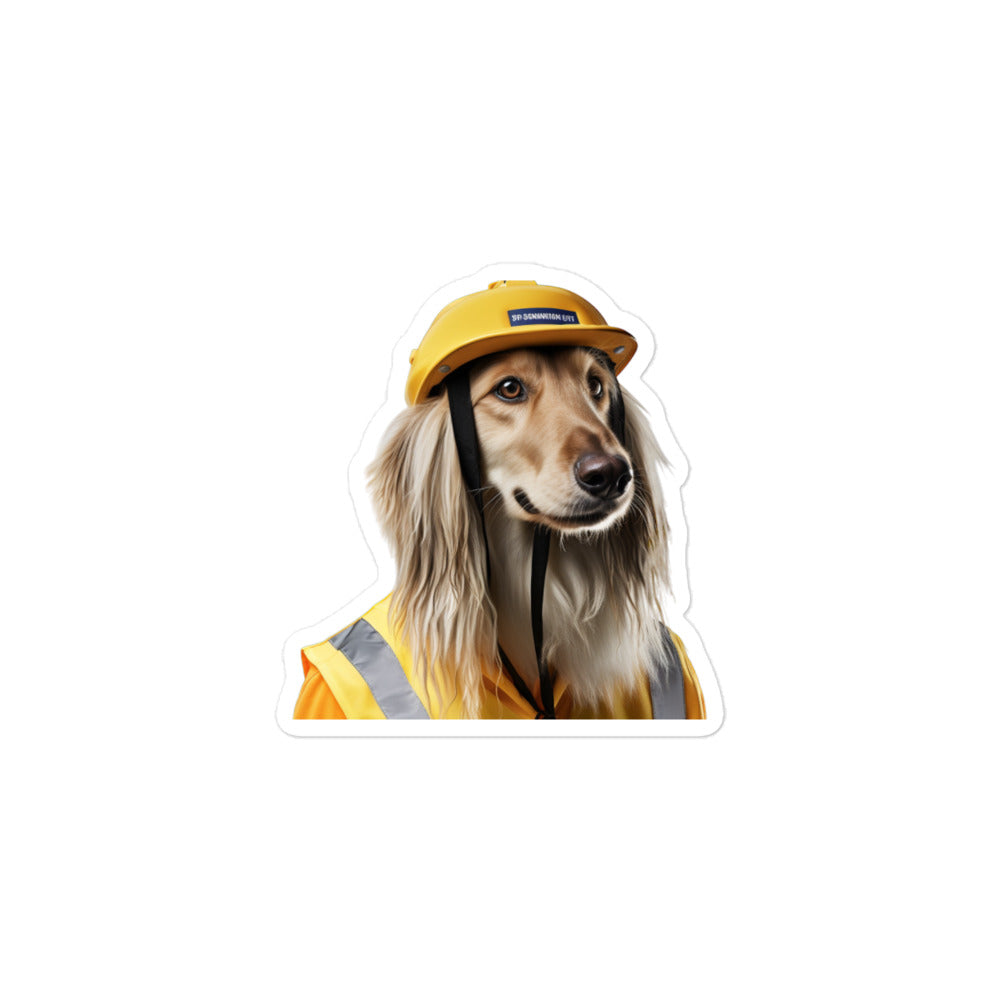 Afghan Hound Transit Operator Sticker - Stickerfy.ai