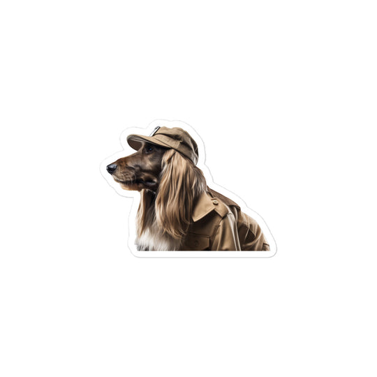 Afghan Hound Transit Operator Sticker - Stickerfy.ai