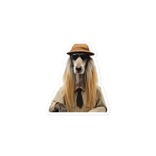 Afghan Hound Transit Operator Sticker - Stickerfy.ai