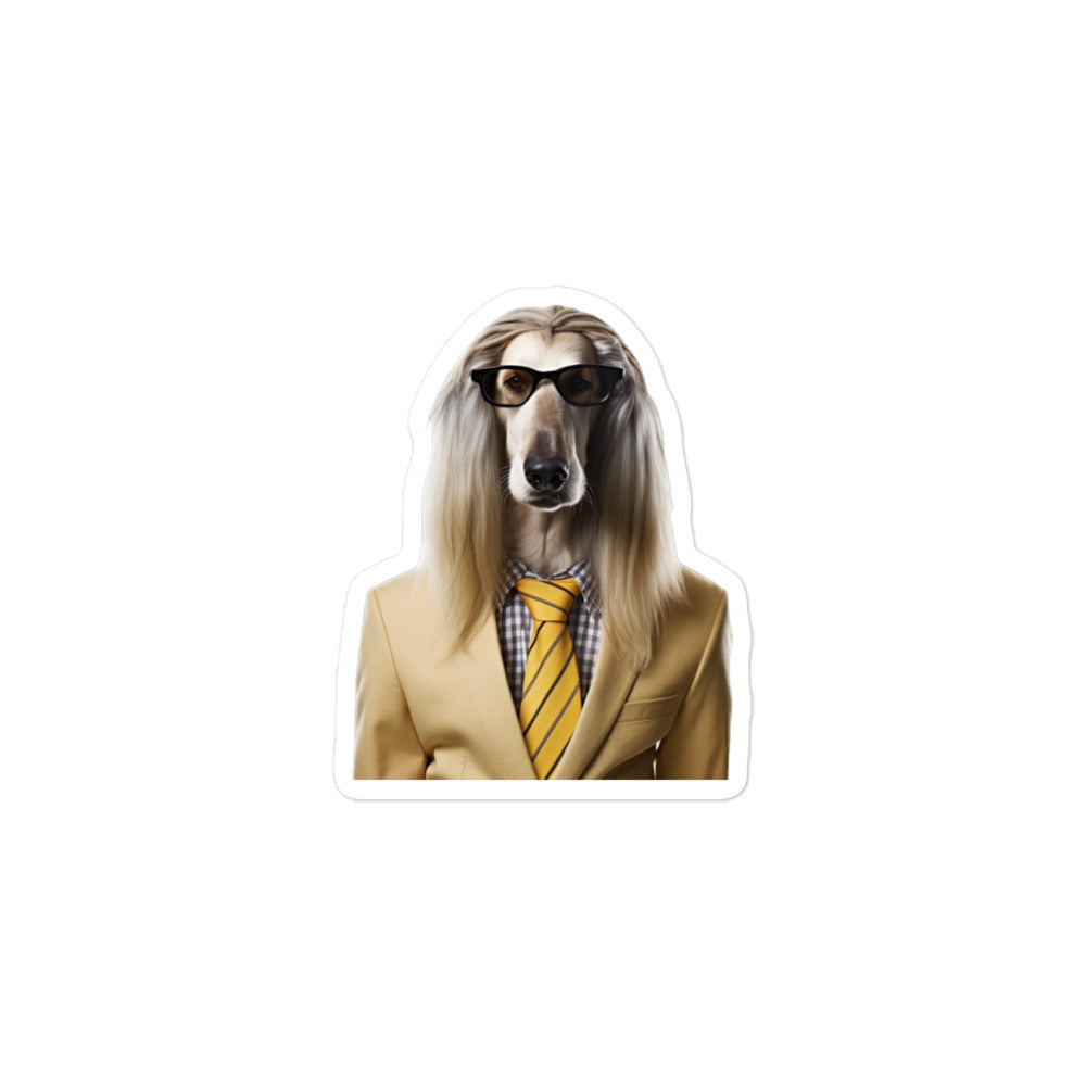 Afghan Hound Sales Consultant Sticker - Stickerfy.ai