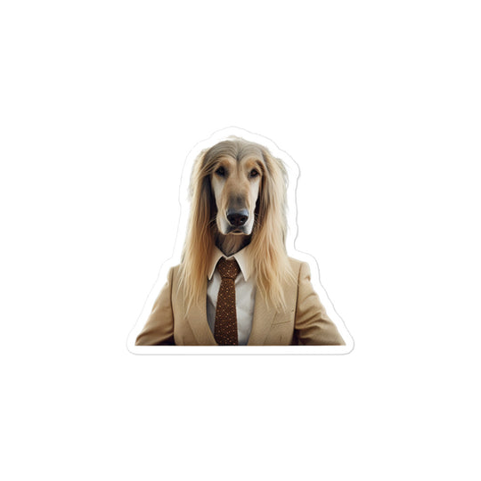 Afghan Hound Sales Consultant Sticker - Stickerfy.ai