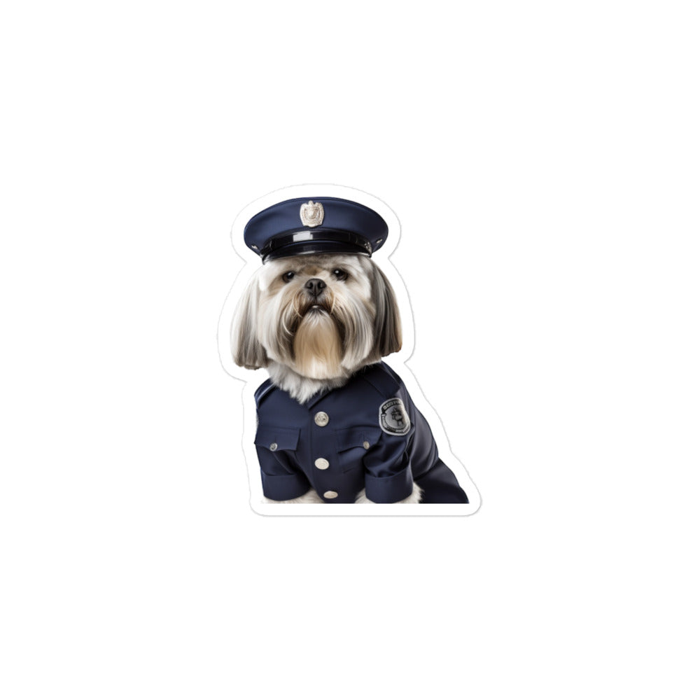Lhasa Apso Security Officer Sticker - Stickerfy.ai