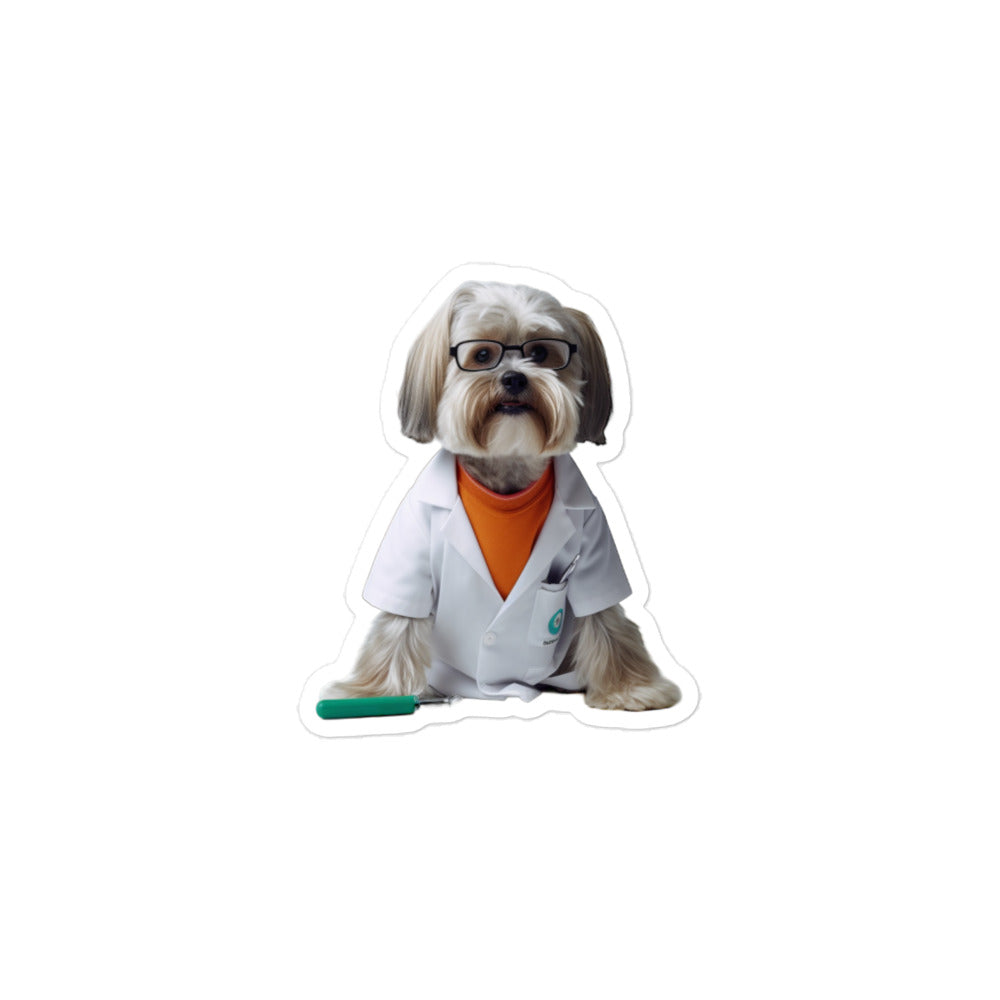 Lhasa Apso Pharmacist Sticker - Stickerfy.ai