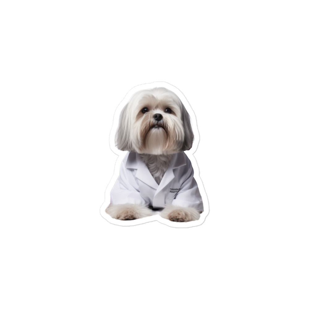 Lhasa Apso Pharmacist Sticker - Stickerfy.ai