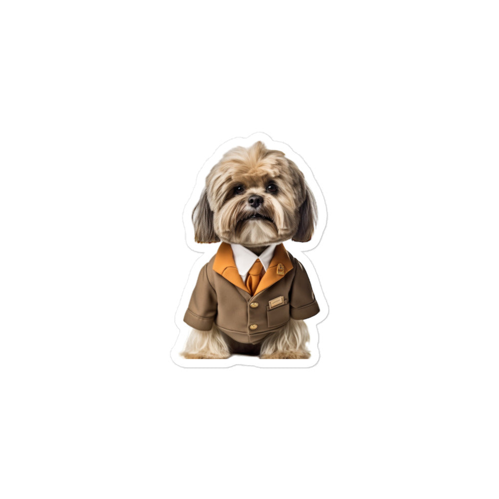 Lhasa Apso Hotel Staff Sticker - Stickerfy.ai