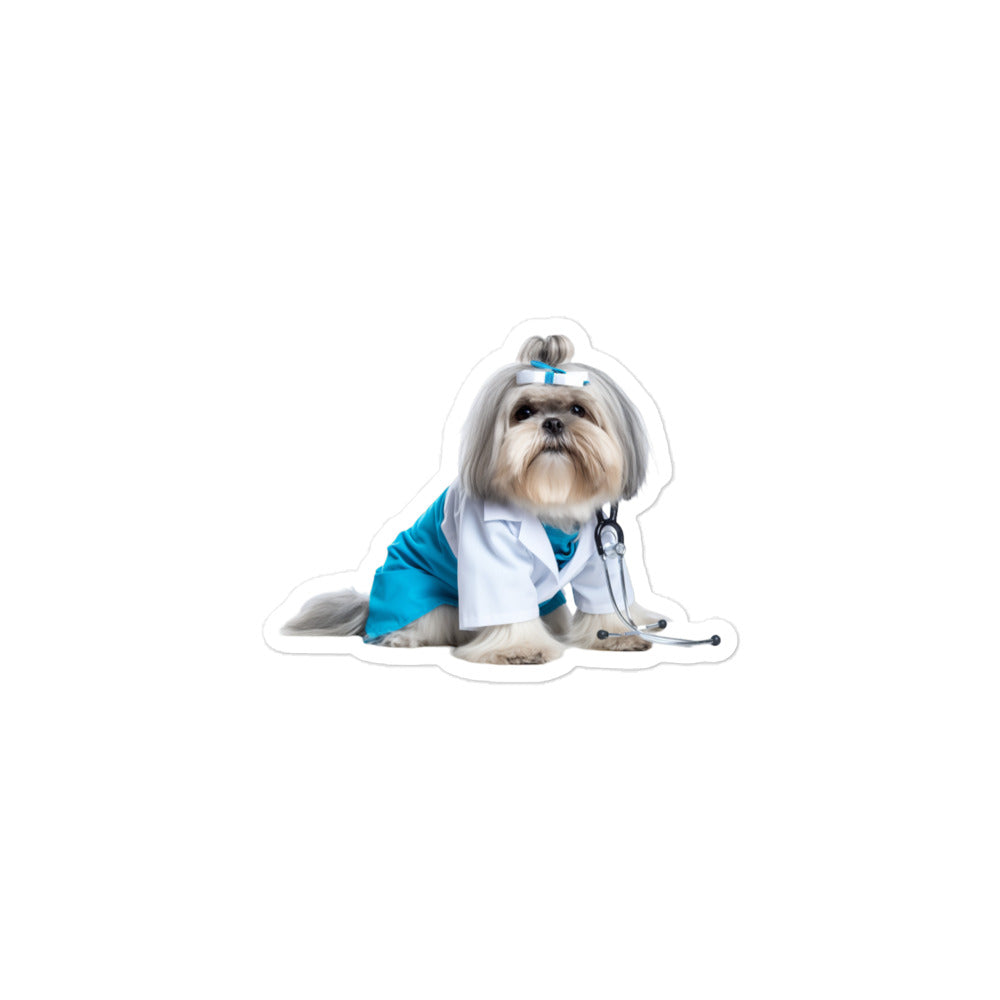 Lhasa Apso Doctor Sticker - Stickerfy.ai