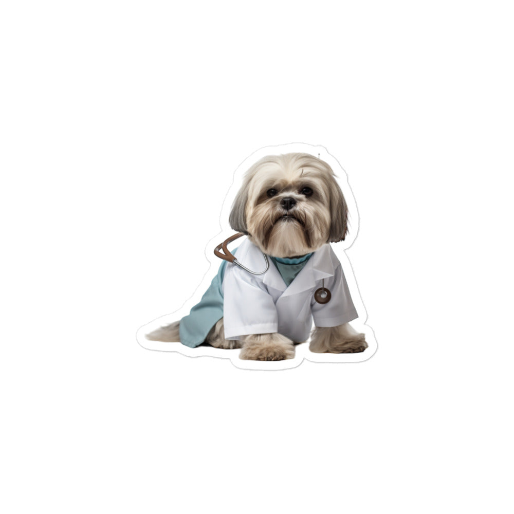 Lhasa Apso Doctor Sticker - Stickerfy.ai