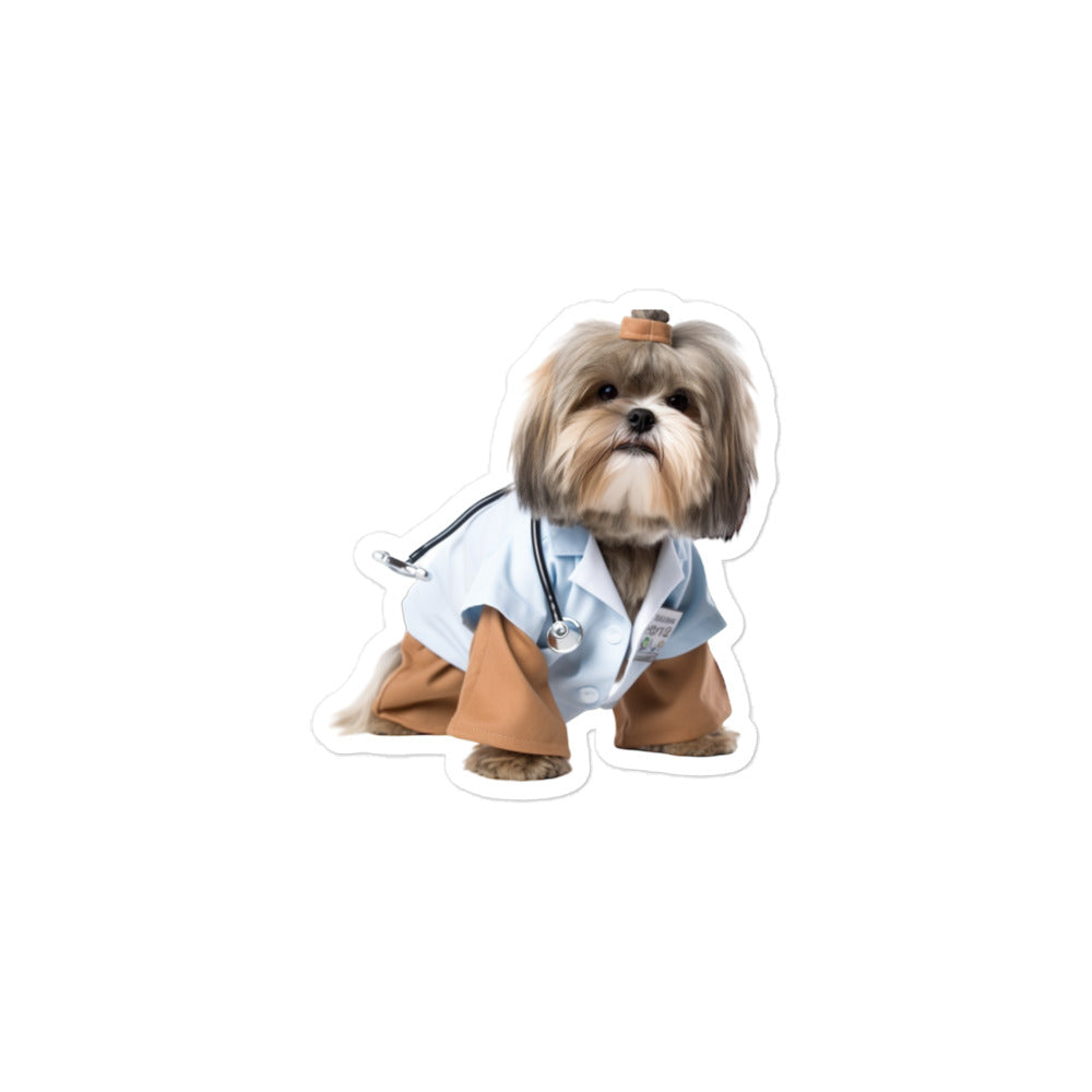 Lhasa Apso Doctor Sticker - Stickerfy.ai