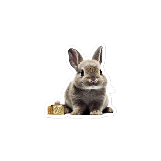 Britannia Petite Persuasive Sales Bunny Sticker - Stickerfy.ai