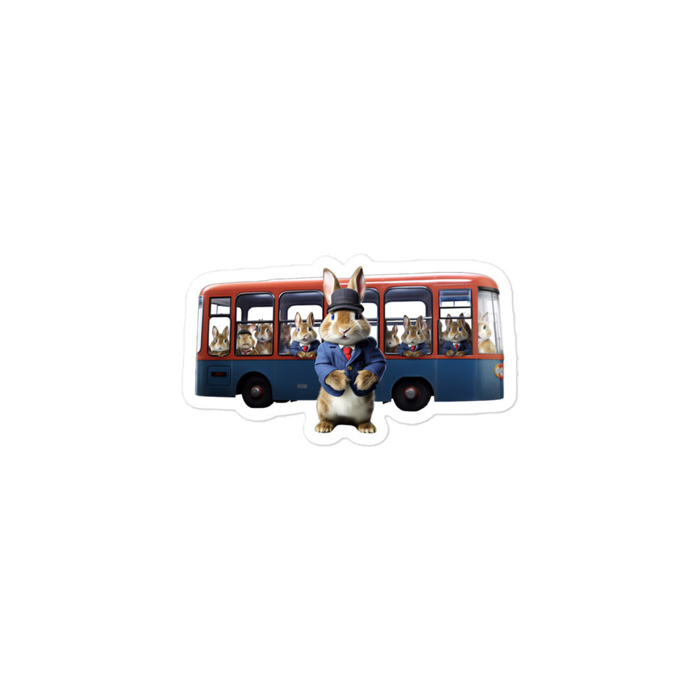 Britannia Petite Transit Operator Bunny Sticker - Stickerfy.ai
