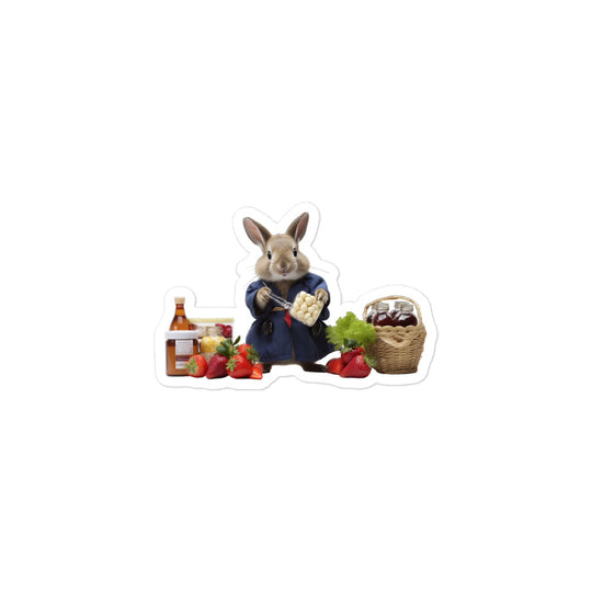 Britannia Petite Knowledgeable Pharmacist Bunny Sticker - Stickerfy.ai