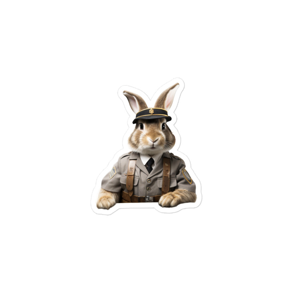 American Transit Operator Bunny Sticker - Stickerfy.ai