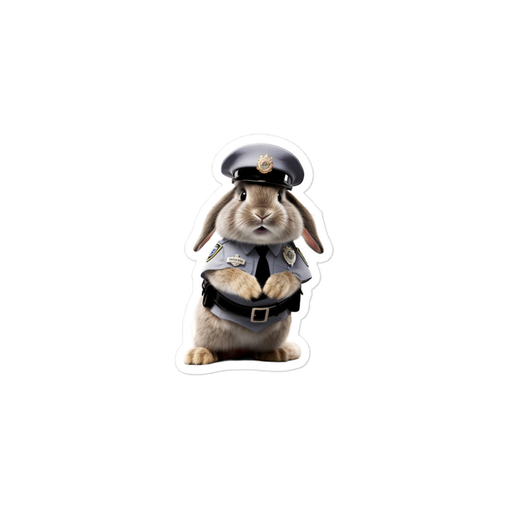 American Security Officer Bunny Sticker - Stickerfy.ai