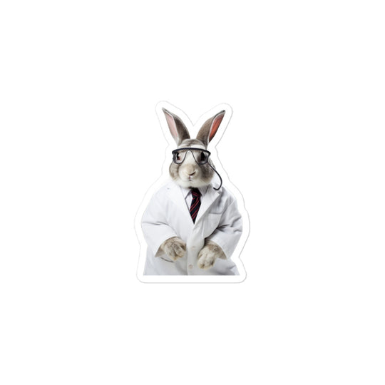 American Knowledgeable Pharmacist Bunny Sticker - Stickerfy.ai