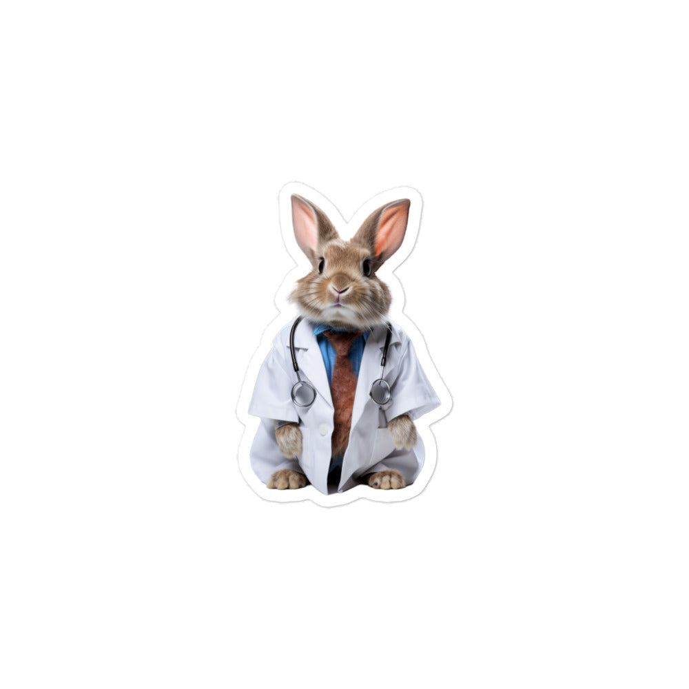 American Compassionate Doctor Bunny Sticker - Stickerfy.ai