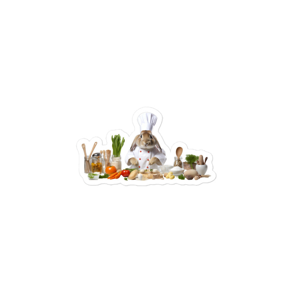 American Chef Bunny Sticker - Stickerfy.ai