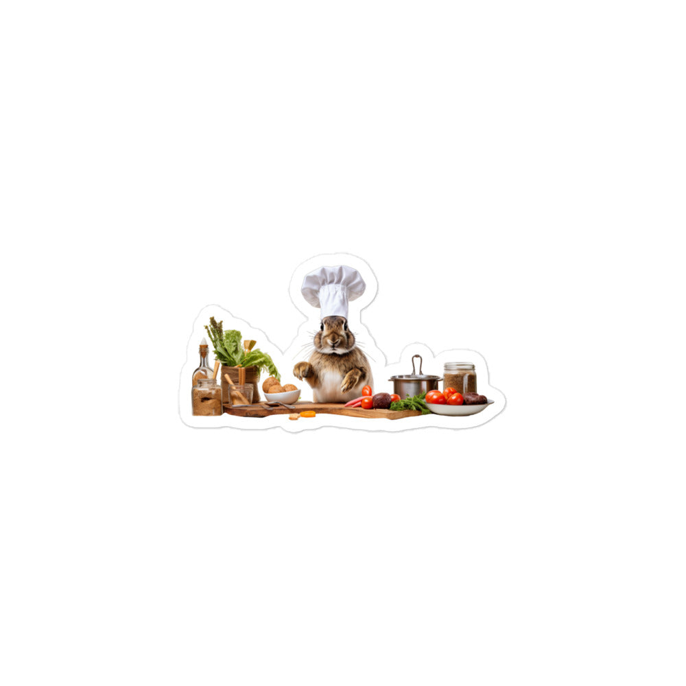 American Chef Bunny Sticker - Stickerfy.ai