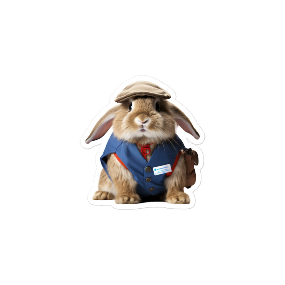 American Fuzzy Lop Transit Operator Bunny Sticker - Stickerfy.ai