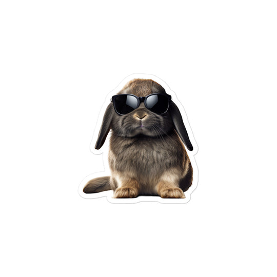 American Fuzzy Lop Security Officer Bunny Sticker - Stickerfy.ai