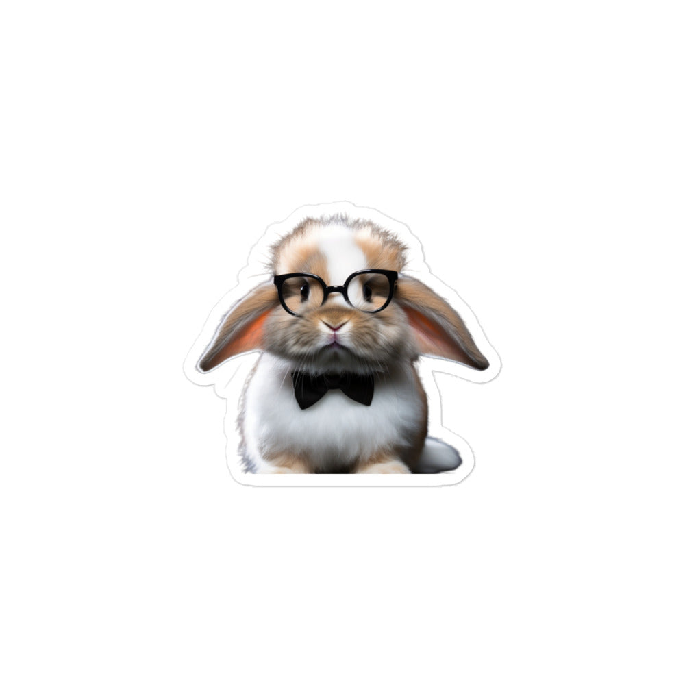 American Fuzzy Lop Persuasive Sales Bunny Sticker - Stickerfy.ai