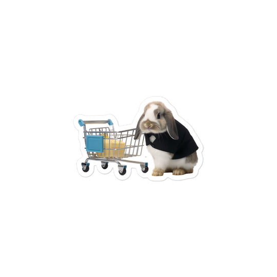 American Fuzzy Lop Persuasive Sales Bunny Sticker - Stickerfy.ai